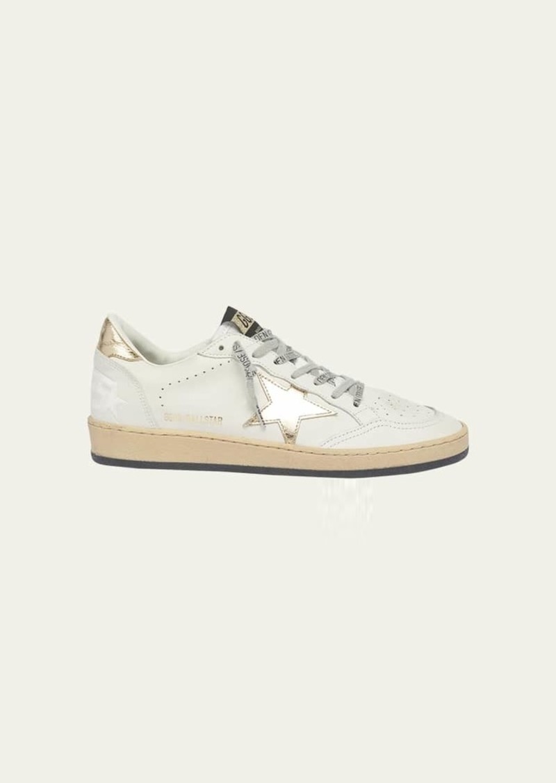 Golden Goose Ballstar Mixed Leather Low-Top Sneakers