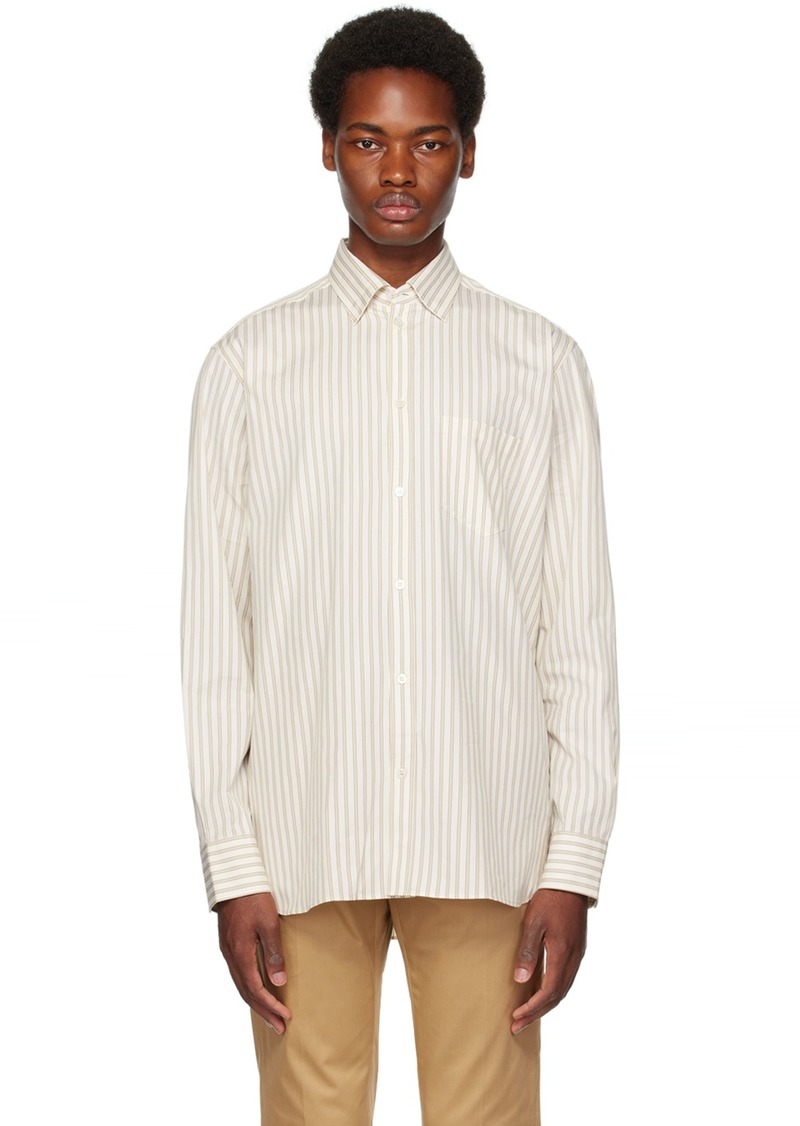 Golden Goose Beige Striped Shirt