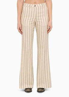 Golden Goose Cream/coffee flared trousers