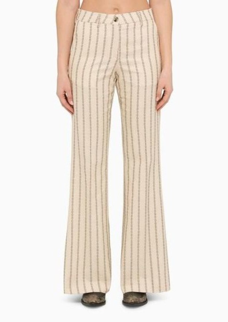 Golden Goose Cream/coffee flared trousers