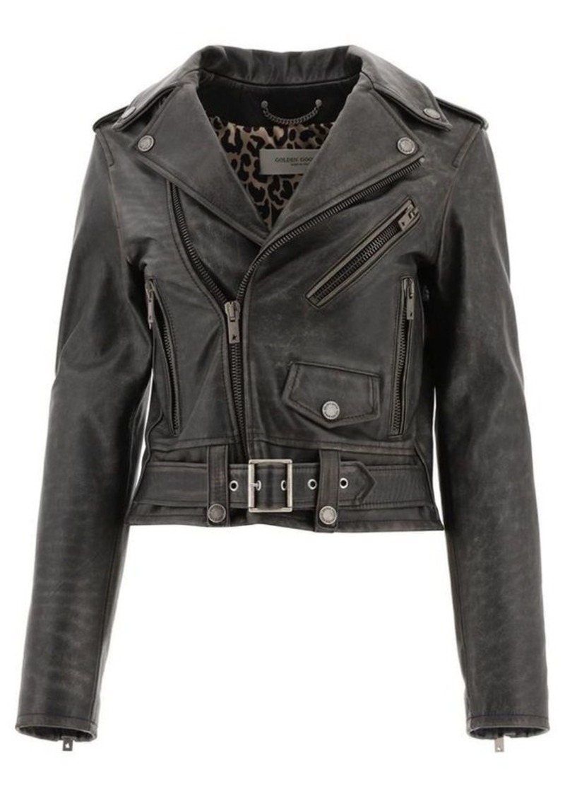 GOLDEN GOOSE "Destiny" leather jacket