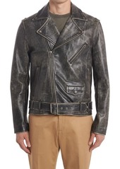 Golden Goose Distressed Leather Moto Jacket