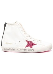 GOLDEN GOOSE FRANCY NAPPA UPPER GLITTER STAR LEATHER LIST SIGNATURE FOXING SHOES