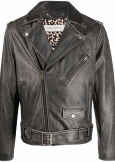 GOLDEN GOOSE GOLDEN M`S CHIODO JACKET DISTRESSED BULL LEATHER CLOTHING