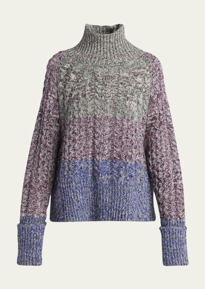 Golden Goose Journey Cable-Knit Turtleneck Sweater