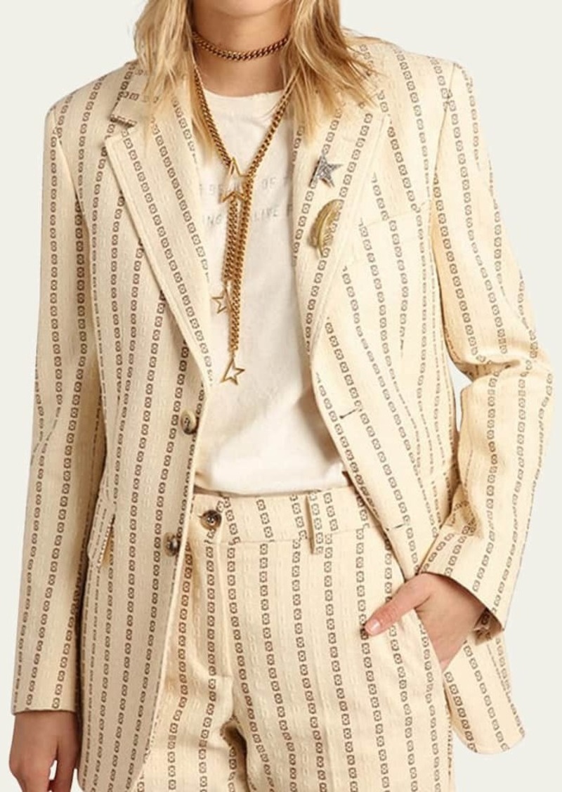 Golden Goose Journey Striped Blazer