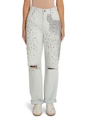 Golden Goose Kim Crystal Embellished Distressed Jeans