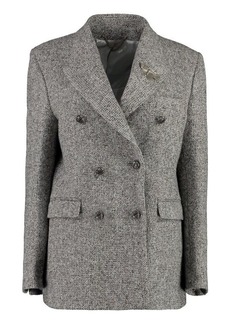 GOLDEN GOOSE KNITTED DOUBLE-BREASTED BLAZER