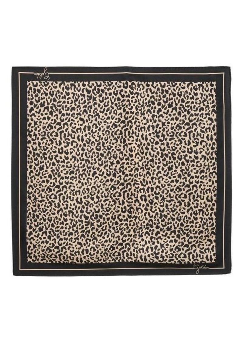GOLDEN GOOSE leopard-print silk foulard