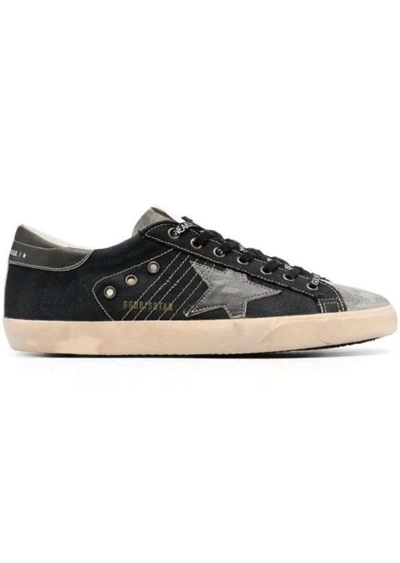 GOLDEN GOOSE logo-patch leather sneakers