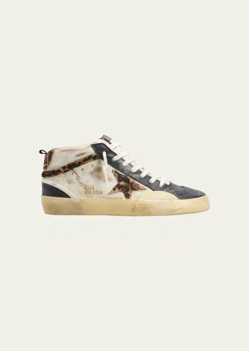 Golden Goose Mid Star Rustic Leather Sneakers