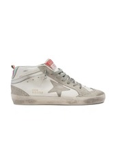 Golden Goose Mid Star Sneaker in White/Ice/Silver/Turquoise at Nordstrom