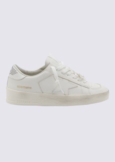 GOLDEN GOOSE OFF WHITE LEATHER STARDAN SNEAKERS