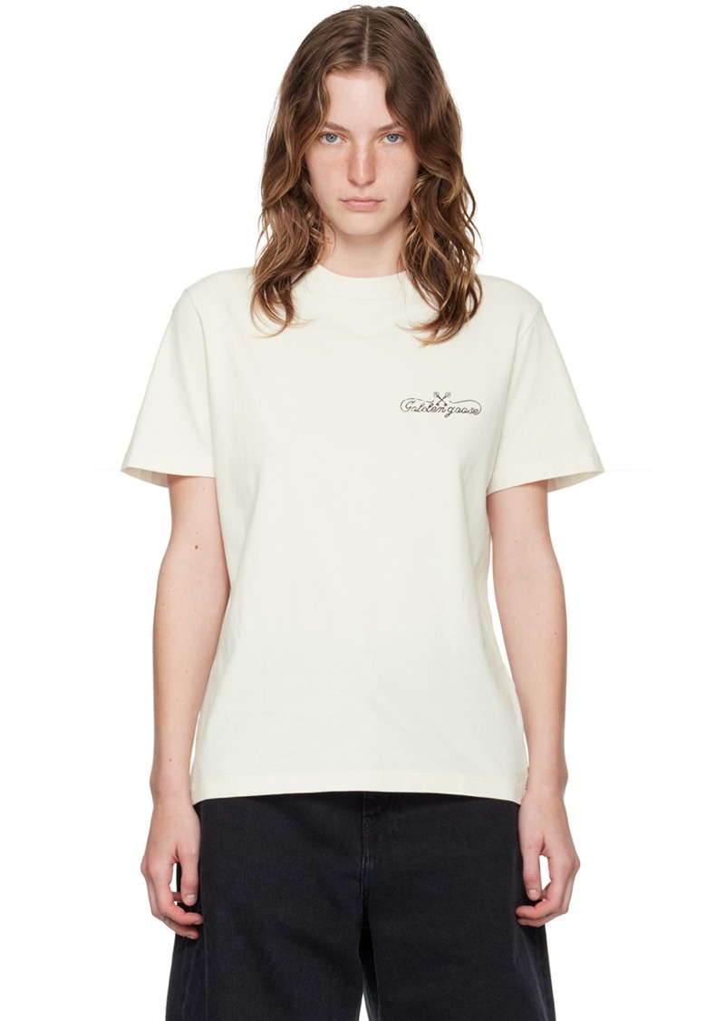 Golden Goose Off-White Printed Logo T-Shirt