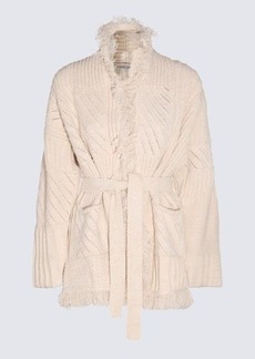 GOLDEN GOOSE PAPYRUS WOOL KNITTED CARDIGAN
