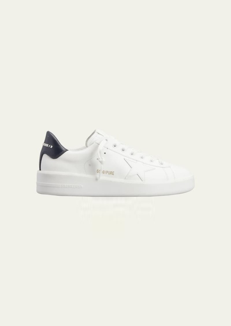 Golden Goose Pure Star Bicolor Leather Low-Top Sneakers