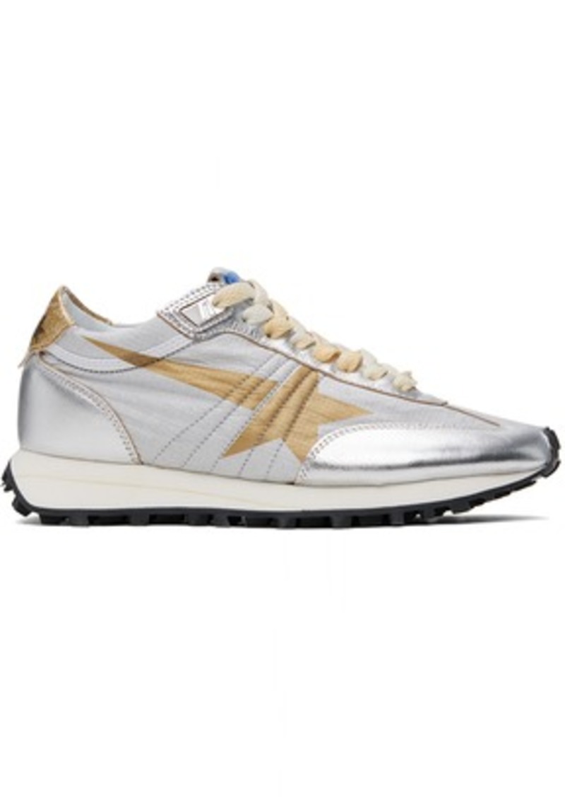 Golden Goose Silver & Gold Marathon Sneakers
