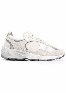 GOLDEN GOOSE RUNNING DAD NET AND SUEDE UPPER LEATHER STAR AND HEEL SUEDE SPUR