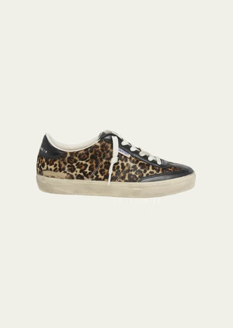 Golden Goose Soul Star Leopard Low-Top Sneakers
