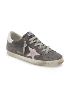Golden Goose Super-Star Glitter Low Top Sneaker in Grey/Baby Pink/White at Nordstrom