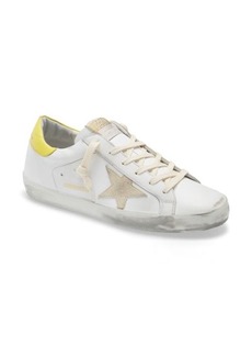 Golden Goose Super-Star Low Top Sneaker in White/Beige/Yellow at Nordstrom
