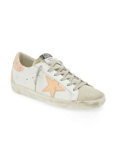 Golden Goose Super-Star Low Top Sneaker in White/Peach at Nordstrom