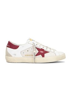 Golden Goose Super Star Sneaker In Cream, Red, White & Beige