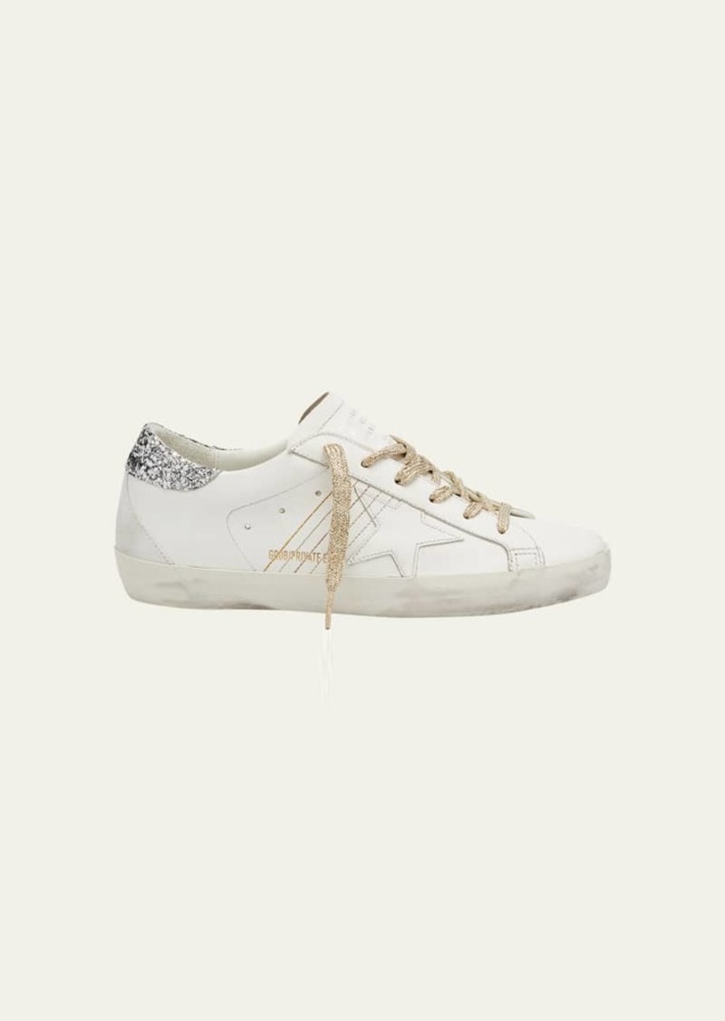 Golden Goose Superstar Leather Glitter Low-Top Sneakers