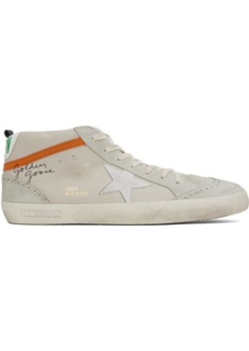 Golden Goose Taupe Mid Star Sneakers