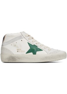 Golden Goose White & Gray Mid Star Sneakers