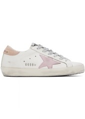 Golden Goose White & Pink Super-Star Sneakers