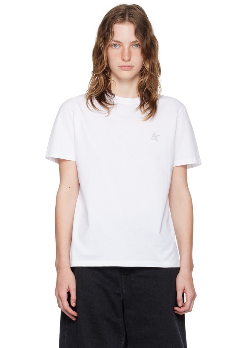 Golden Goose White Glitter Star T-Shirt