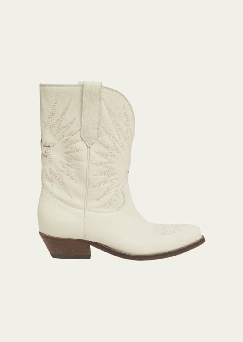 Golden Goose Wish Star Leather Western Boots
