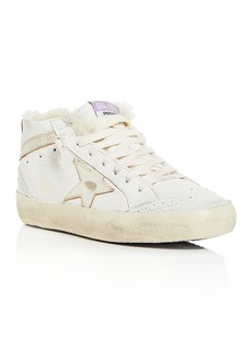 Golden Goose Women's Mid Star Shearling Lined Mid Top Sneakers