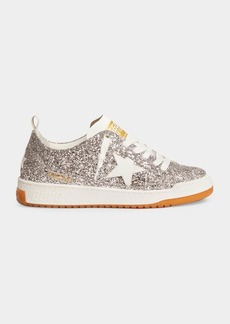 Golden Goose Yeah Glitter Upper Leather Tongue And Star Sneakers