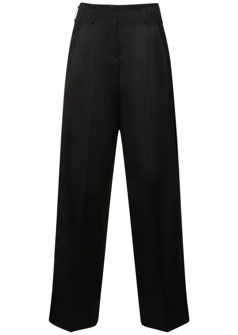 Golden Goose Golden Wide Leg Wool Gabardine Pants