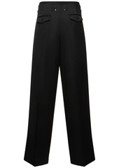 Golden Goose Golden Wide Leg Wool Gabardine Pants