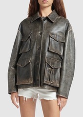 Golden Goose Journey Napa Leather Jacket W/pockets
