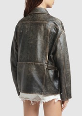 Golden Goose Journey Napa Leather Jacket W/pockets