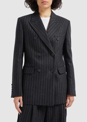 Golden Goose Journey Pinstriped Wool Blend Blazer