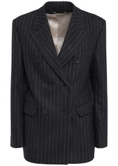 Golden Goose Journey Pinstriped Wool Blend Blazer