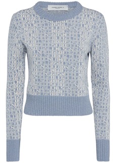 Golden Goose Journey Wool Blend Knit Cropped Sweater