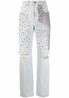 Golden Goose Kim cabochon-crystal bleached jeans