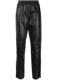 Golden Goose leather elastic-waist cropped trousers