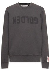 Golden Goose Logo Cotton Jersey Crewneck Sweatshirt