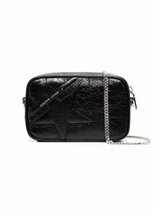 Golden Goose logo-print leather crossbody bag