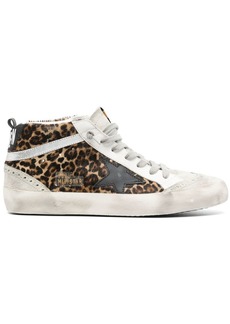 Golden Goose Mid Star leopard print sneakers