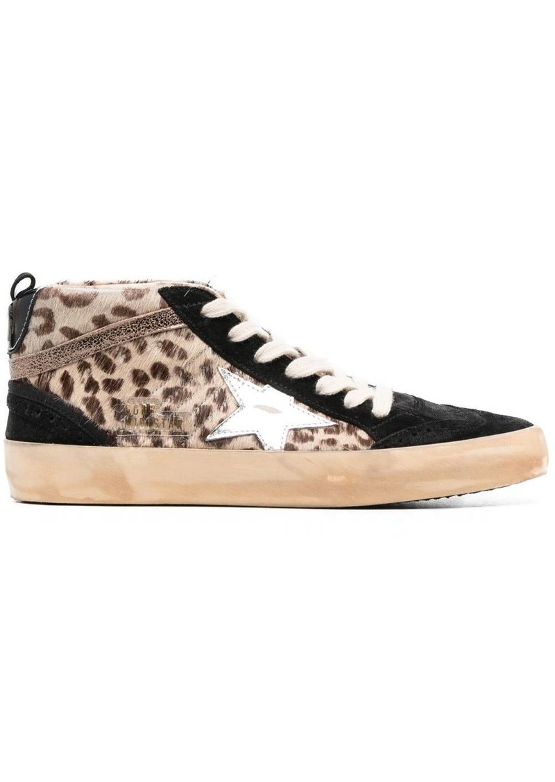 Golden Goose Mid Star panelled sneakers