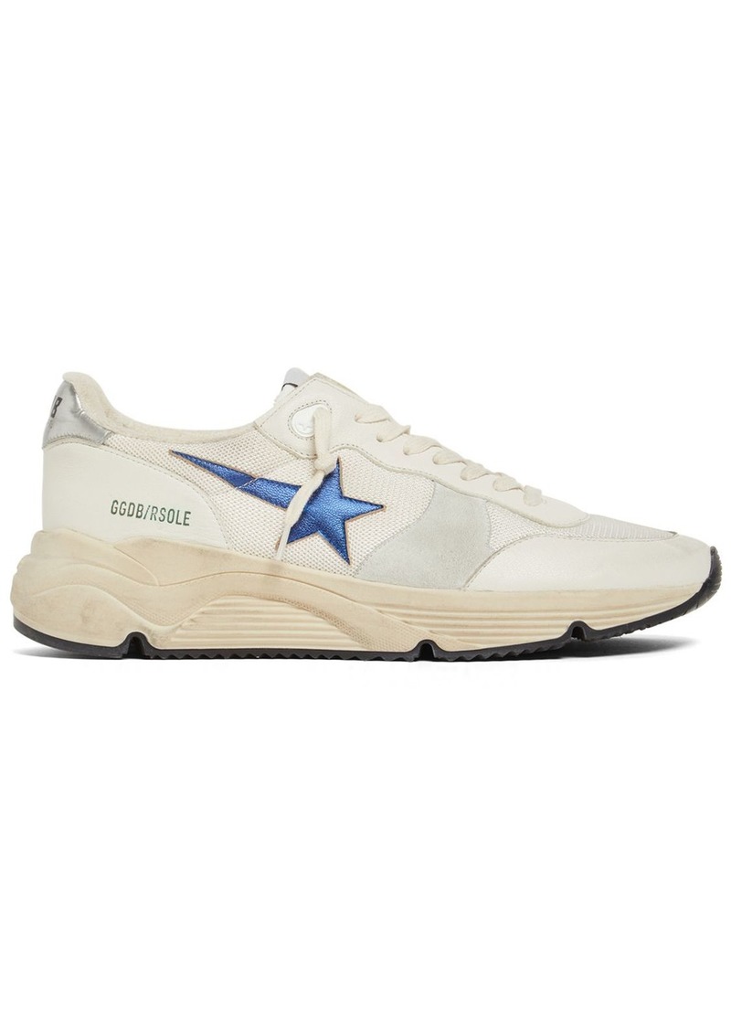 Golden Goose Running Sole Leather Blend Sneakers