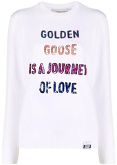 Golden Goose sequinned-slogan sweatshirt